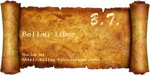 Bellay Tibor névjegykártya